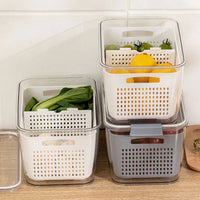 HarvestLux Elegante Groenteopslagset | Premium koelkastdruipmanden ontworpen om fruit en groenten vers en georganiseerd te houden.