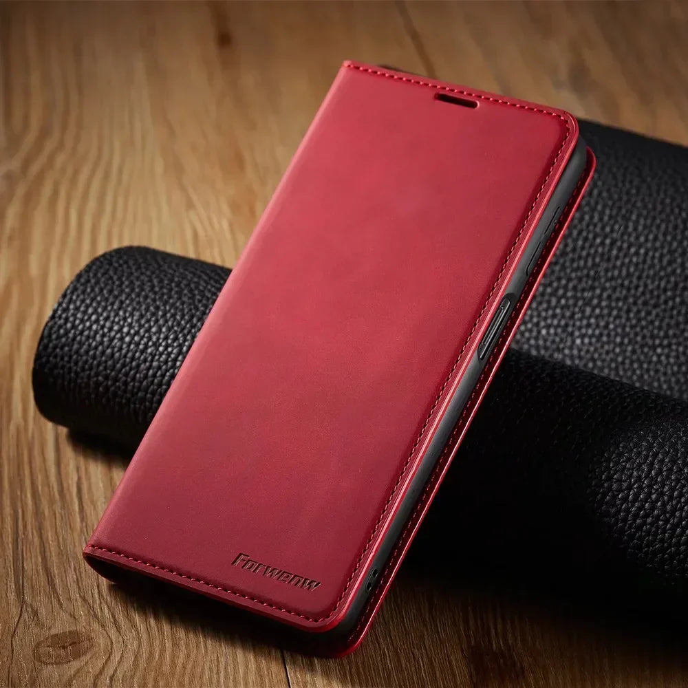 Brehn Samsung Hoes: Magnetische Leren Tas voor Stijlvolle Bescherming