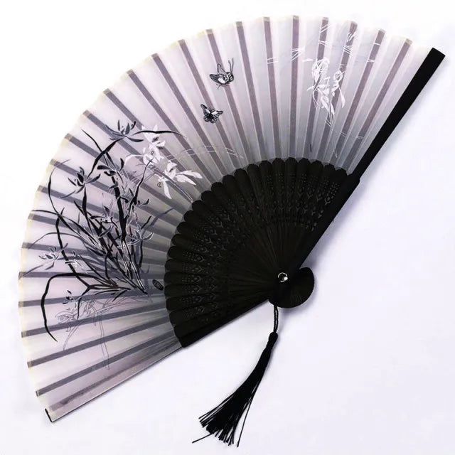 Traditionele Japanse Stijl Bloemen Handventilator