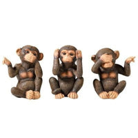 GorillaElegance Nordic Gorilla Beeldenset | Charmante hars sculpturen die je bureau decor verhogen en een speelse touch aan elke kamer toevoegen