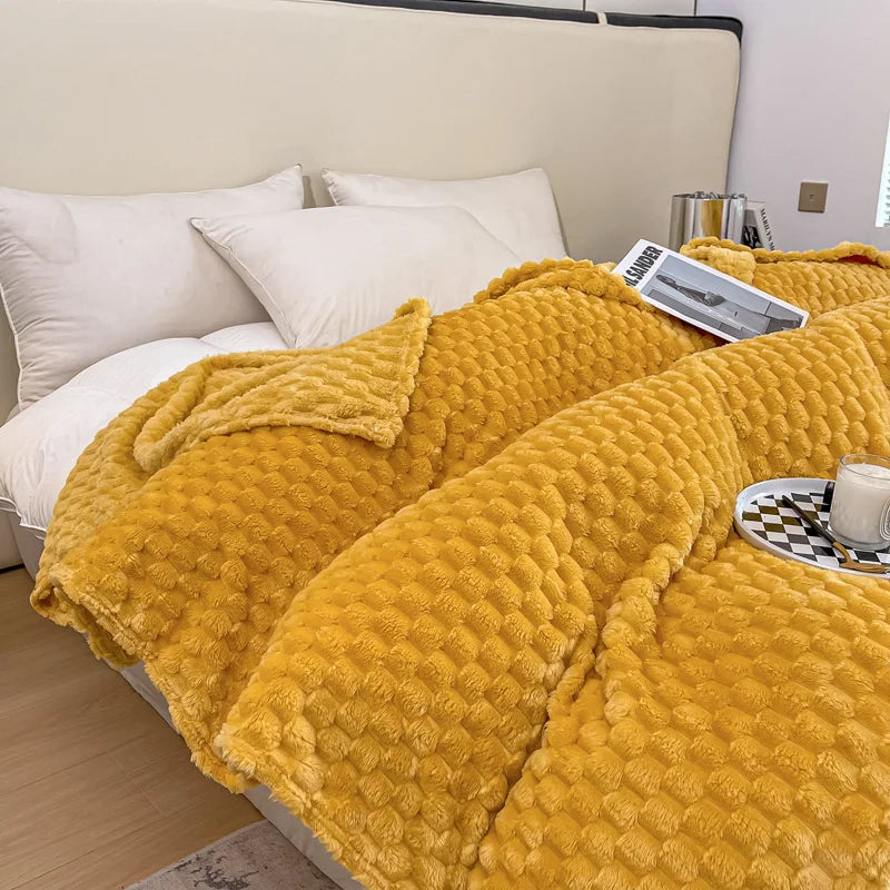 Caelidra - Geruite Zachte Fluwelen Deken Warm Knusse Plaid voor Bank en Bed