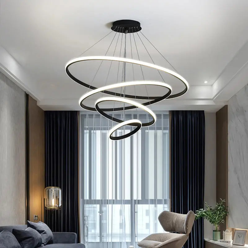 LED hanglamp ontwerp – moderne vorm van 3D-ringen