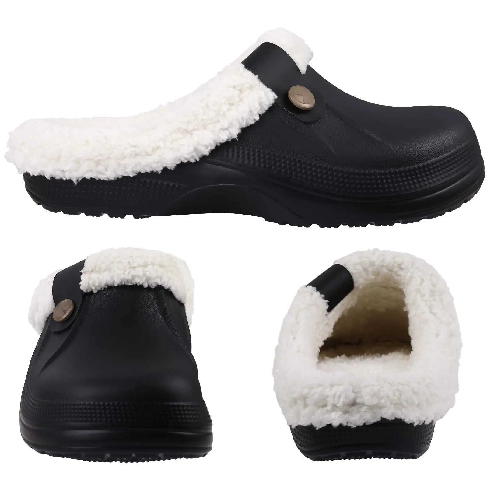 LuxuraFleece Luxe Bontgevoerd Klompen | Gezellige waterdichte slippers voor mannen en vrouwen, perfect voor winterwarmte en stijlvolle tuinuitjes