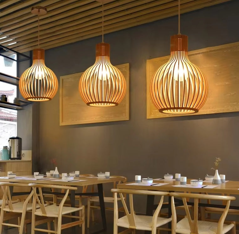 Natura Orb Hanglamp – Organisch Houten Ontwerp voor Gezellige Interieurs
