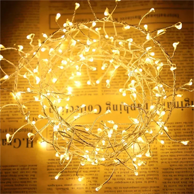 Cluster LED-Lichtslang Lumistra | Warmwit & Koudwit | 36 m Zilverdraad | Waterdicht IP44 | Voor Kerst, Bruiloft & Feest
