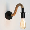 Retro wandlamp NoctiCord | Stijlvolle E27 bed- en loftverlichting met touw en hout