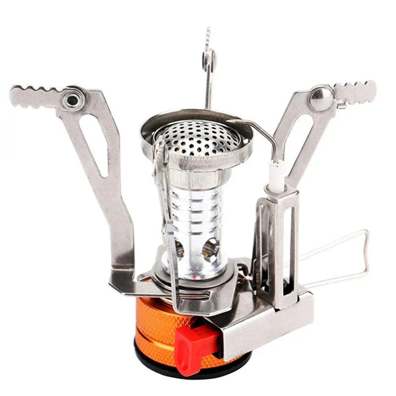 Draagbare Outdoor Camping Gasfornuis: Aluminiumlegering Ultra-Licht Camp Stove voor Picknick Koken - Essentieel Campingaccessoire voor Overlevingsoven