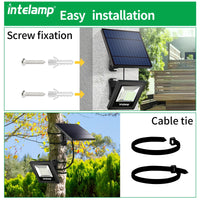 Zonne-energie LED Veiligheidslamp LumiSecure Duo | Set van 2 | 1200LM Super Helder | IP65 Waterdicht | Tuin, Binnenplaats & Terras