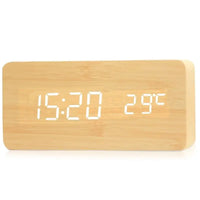 EcoTime Digitale Houten Wecker | LED-display | Modern Design | Stil | Milieuvriendelijk