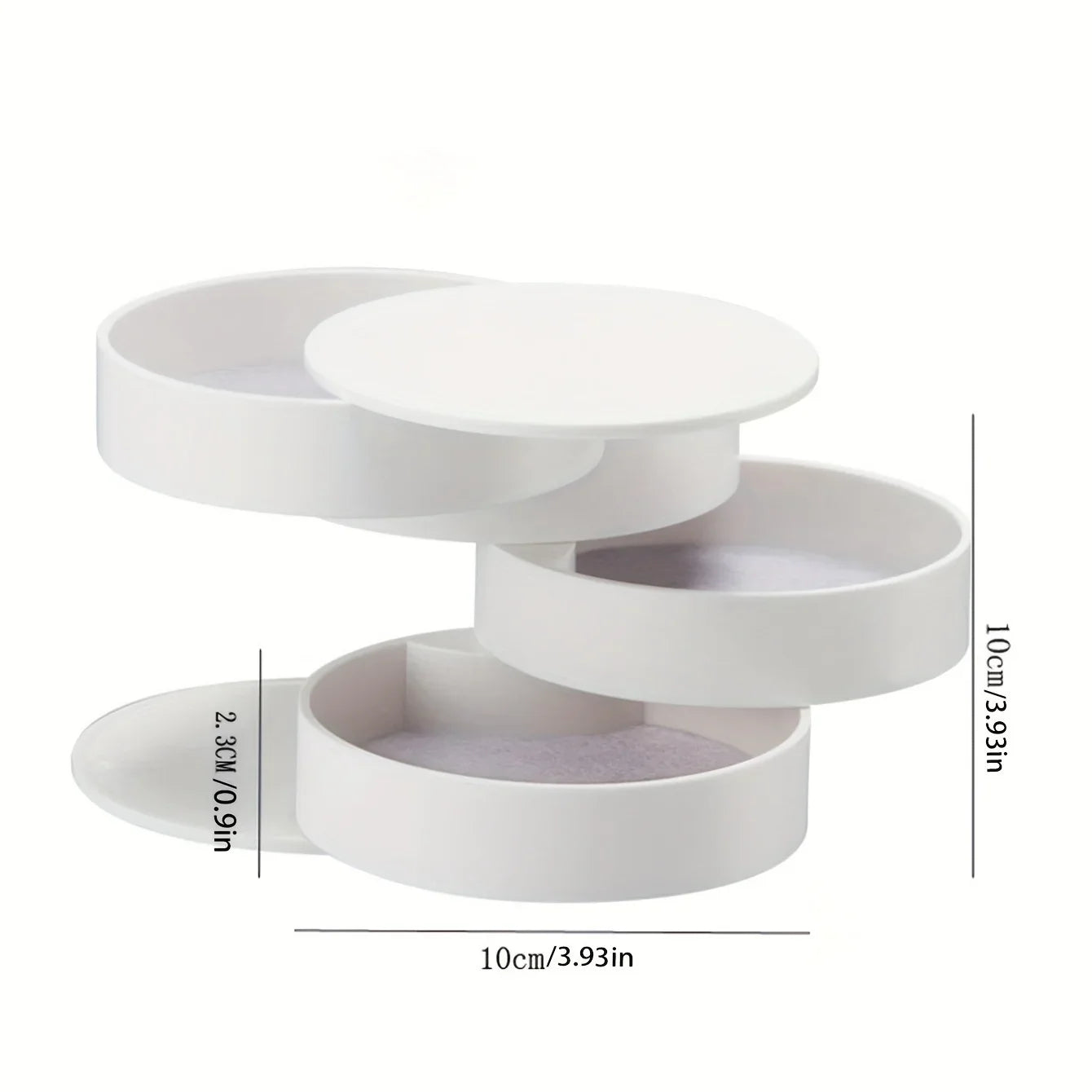 Velvira Sieradenbox draaibaar | 5 Etages met deksel | Stofdicht & Compact | Voor sieraden, haaraccessoires & make-up