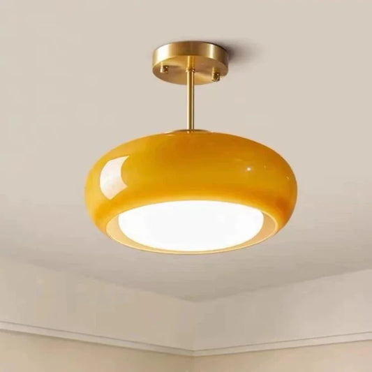 Elegante hanglamp met glazen kap