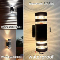 LumiBloc™ | Up & Down Effect | E27 Fitting | IP65 Waterdicht | Modern Design voor Tuin & Balkon