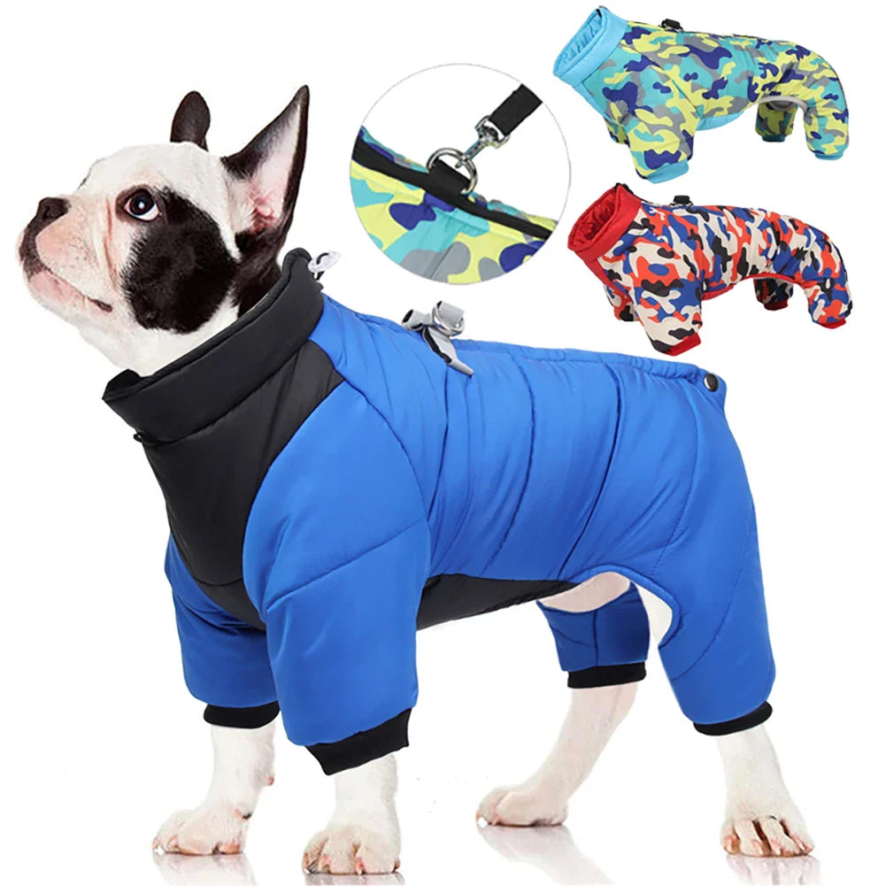 FurLuxe Waterdichte Winterjas met Harnas | Reflecterende en warme hondenjas voor kleine en middelgrote honden