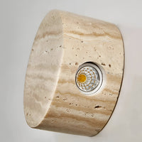 Japanse Wabi Sabi Natuurlijke Travertijn Steen Wandlamp