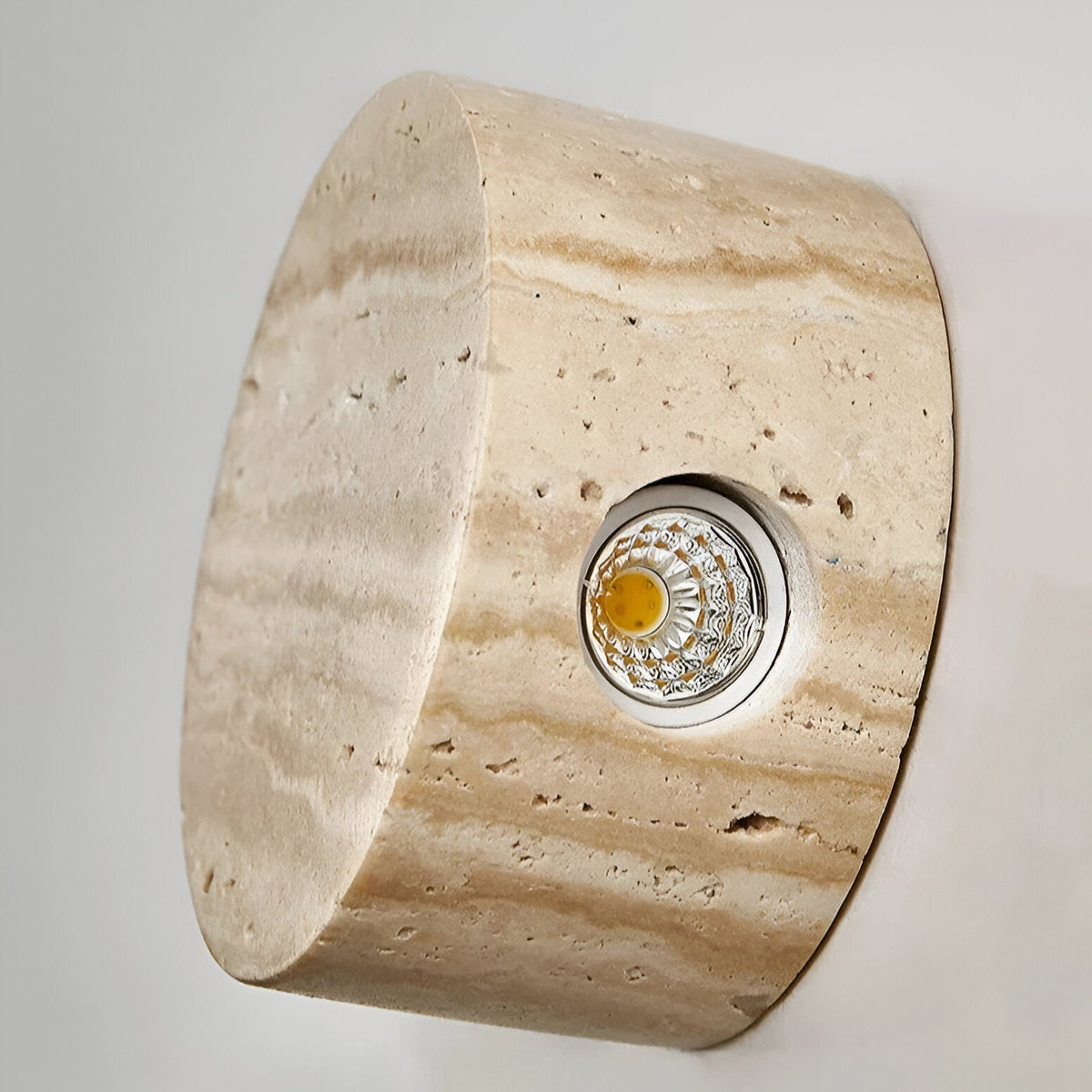 Japanse Wabi Sabi Natuurlijke Travertijn Steen Wandlamp
