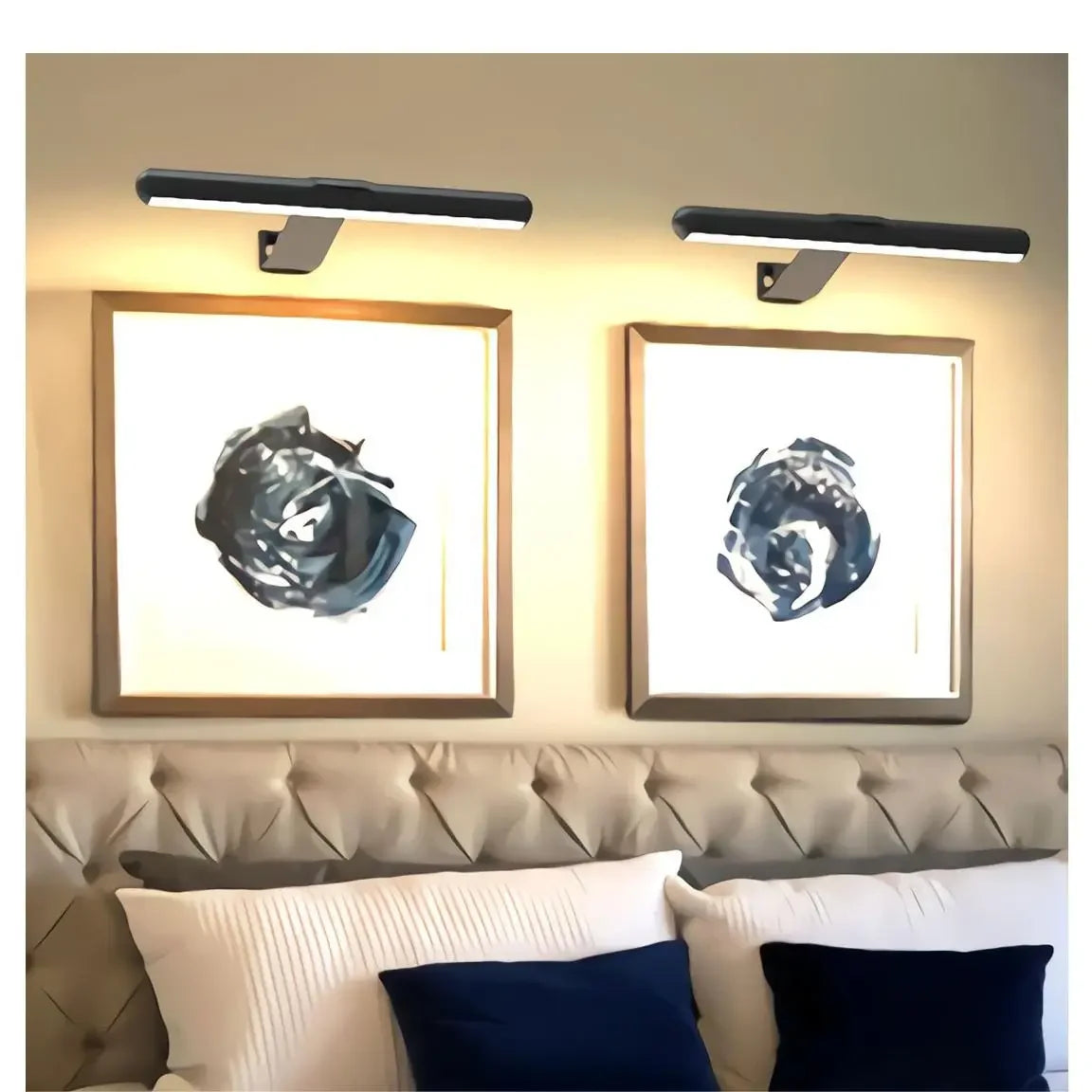 Draadloze LED wandlamp voor het verlichten van kunstwerken