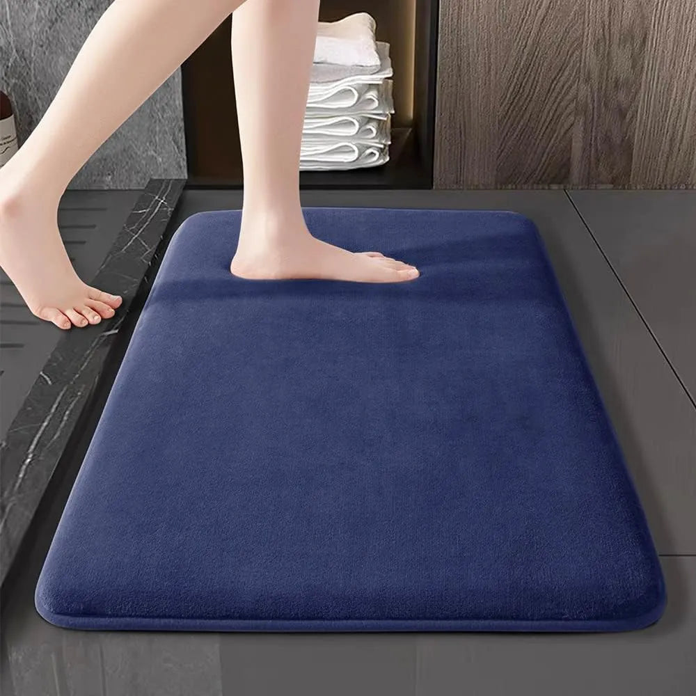 Badmat van Fluweel met Geheugenfoam – antislip & zeer absorberend, 40x60 tot 60x90 cm