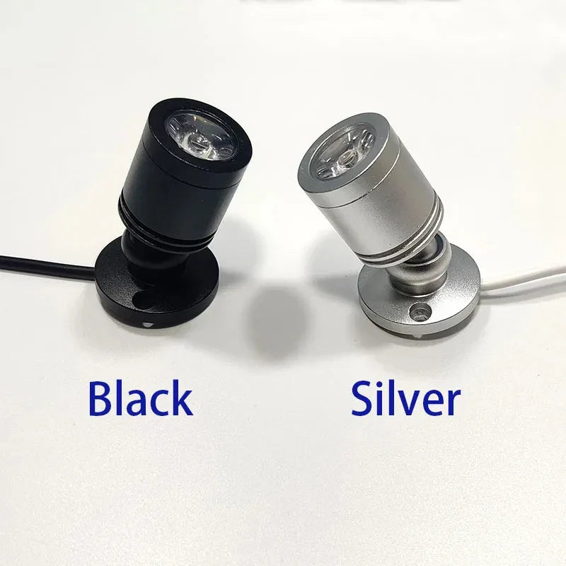 Mini LED Spot LuxoDot | 1W/3W | USB-Spotlight voor Vitrines & Decoraties | Warm & Koud Wit | Aluminium Behuizing