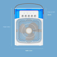 Draagbare Luchtconditioner & Luchtbevochtiger: Hydrokoud kleine luchtkoeler met 3-snelheden ventilatorinstelling - Ideaal voor kantoor- en huishoudelijk gebruik |
