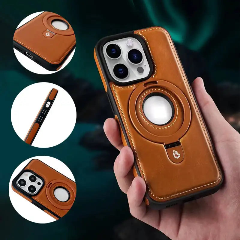 Magnetische iPhone-hoes met onzichtbare ringstandaard