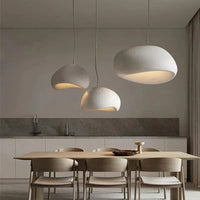 Hangende LED plafondlamp in wabi-sabi stijl