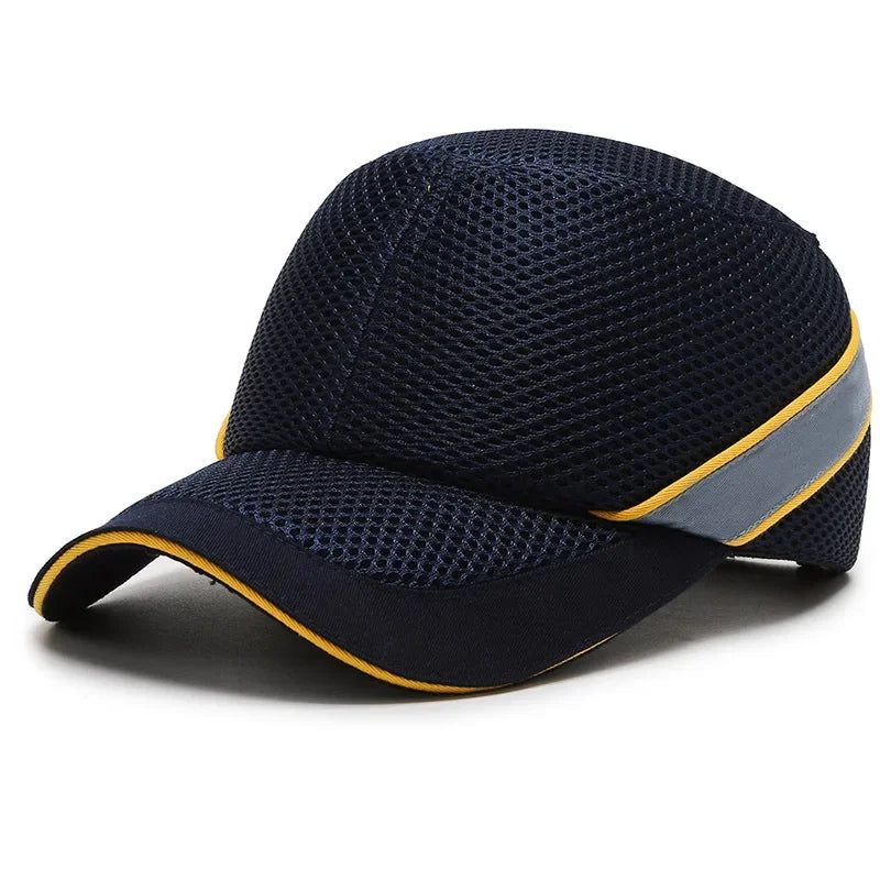 Rode Veiligheidsbumpcap - Helm met harde ABS binnenkern voor hoofdbeveiliging thuis, op het werk en in de fabriek