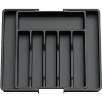 Modulora Besteklade-inzet | Uittrekbare bestek-organizer | Verstelbaar opbergsysteem van PP | 38×35 cm