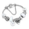 LuxeBloom Artisan Jewelry Armband | Exquisite bubble glass en parel ontwerp geïnspireerd door levendige perzikbloesems voor een unieke DIY mode-uitspraak