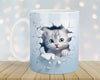 FelineElegance 3D Zwarte Kat Koffiemok | Betoverende keramische theekop met een speels ontwerp, perfect voor kinderen en ideaal voor verrassingscadeaus.