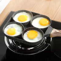 OmeletMaster - multifunctionele pan met vier secties voor een perfect ontbijt