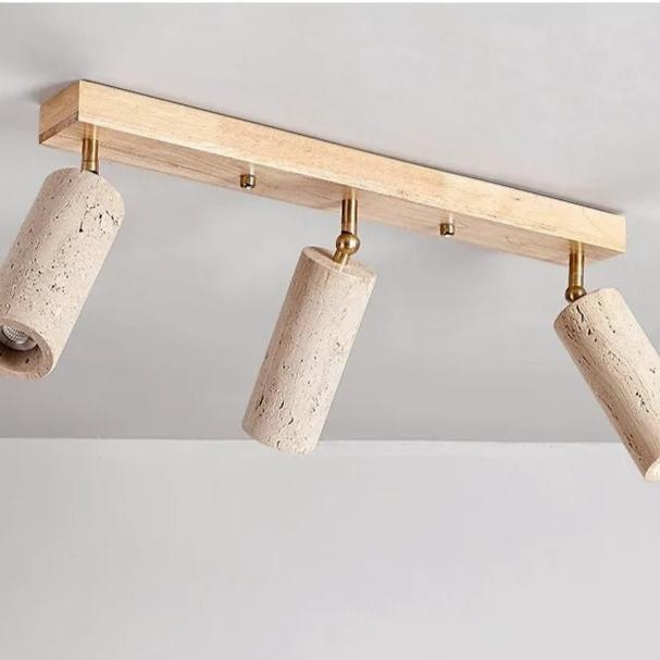 Travertin 3 Koppen Plafondlamp