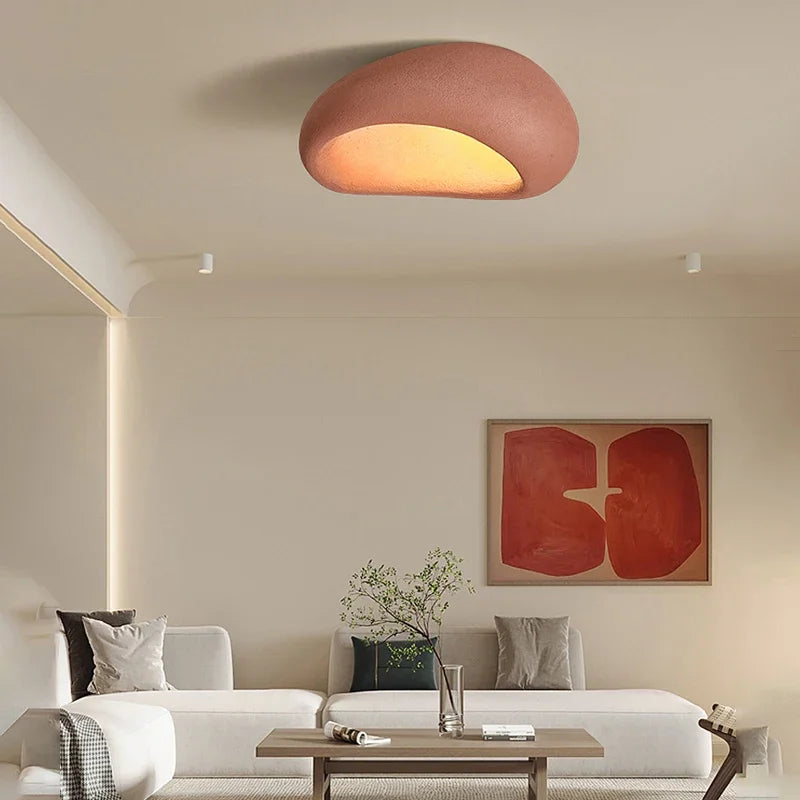 LED plafondlamp in wabi-sabi stijl – decoratieve organische plafonnière