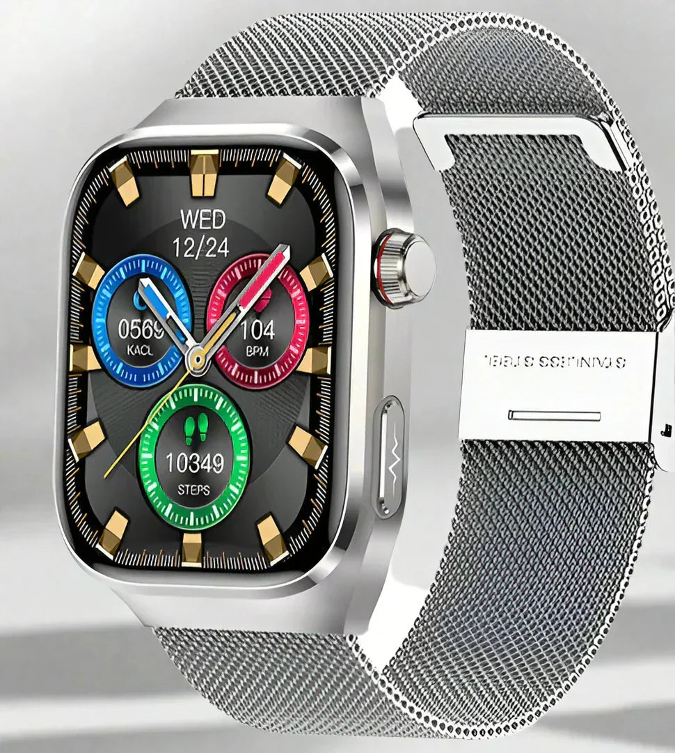 Unisex Smartwatch met ECG Gezondheidsmonitoring Bluetooth AMOLED Scherm