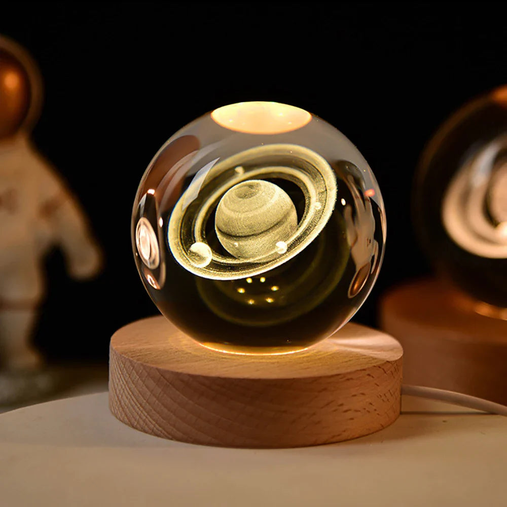Astranova Galaxy Nachtlicht | LED Kristallbol met Melkweg-ontwerp | Warmwit Licht | Creatief Cadeau voor Kinderen & Volwassenen