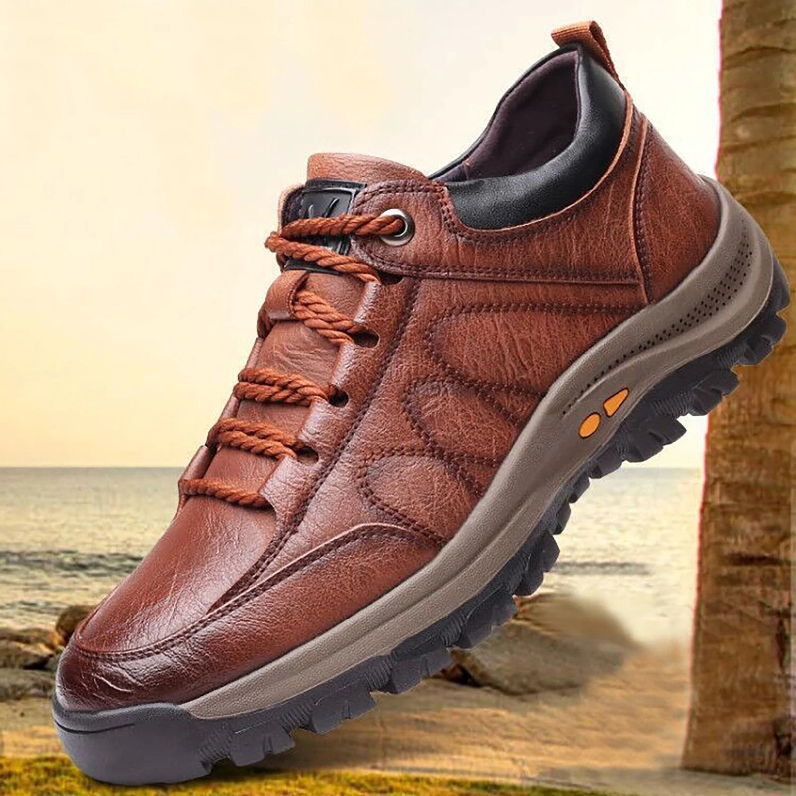 SummitStride Elite Wandelschoenen | Lichtgewicht, slijtvast leren schoeisel ontworpen voor bergbeklimmen en kampeeravonturen