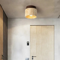 De Stone Travertine Japandi Plafondlamp
