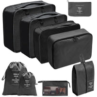 PackWunder Reisorganizer Set 7/8/9/10-delig | Opvouwbare Koffer-organizer | Voor kleding, schoenen & accessoires