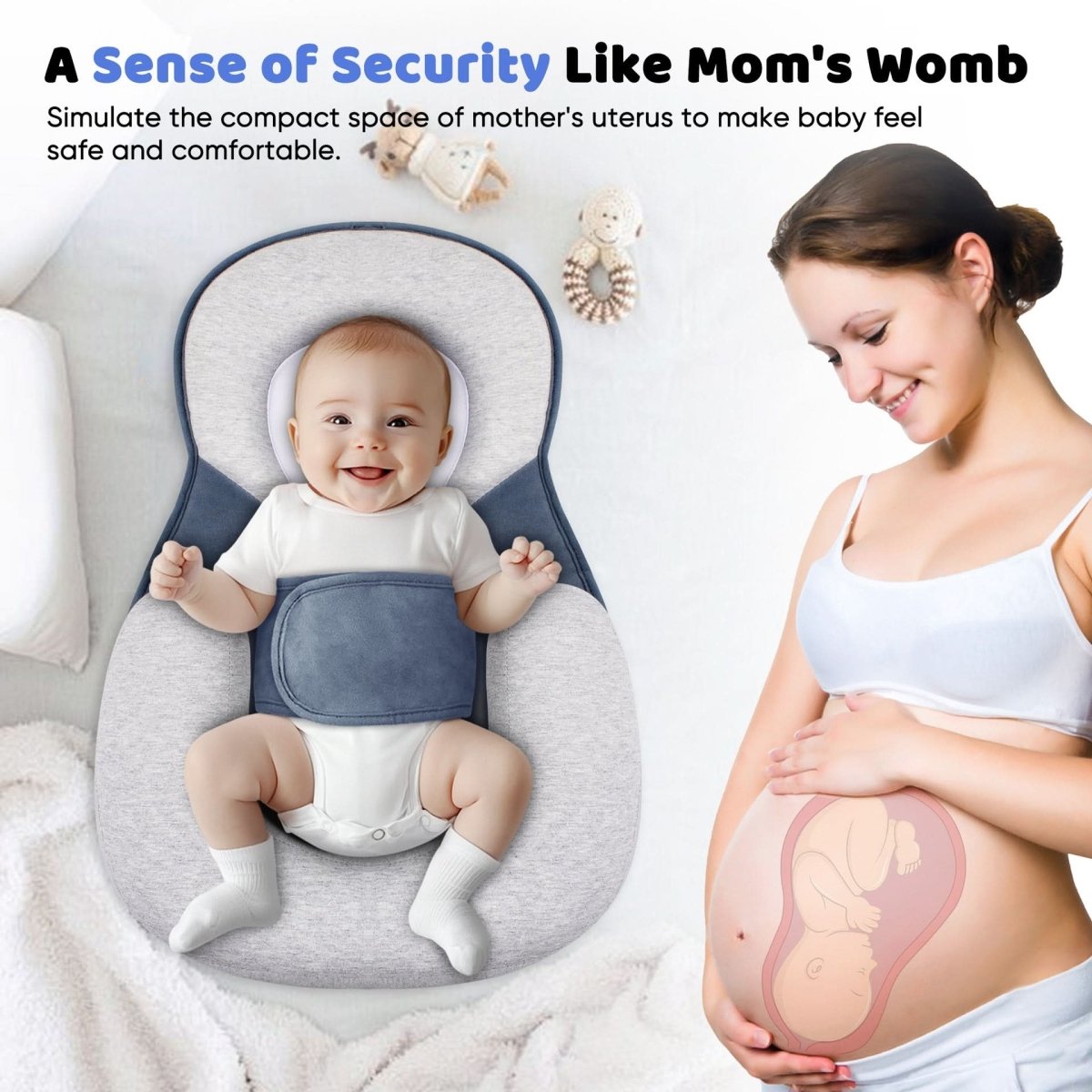 NESTLENAP Baby Kussen – Ergonomisch Kussen voor Veilige Babyslaap