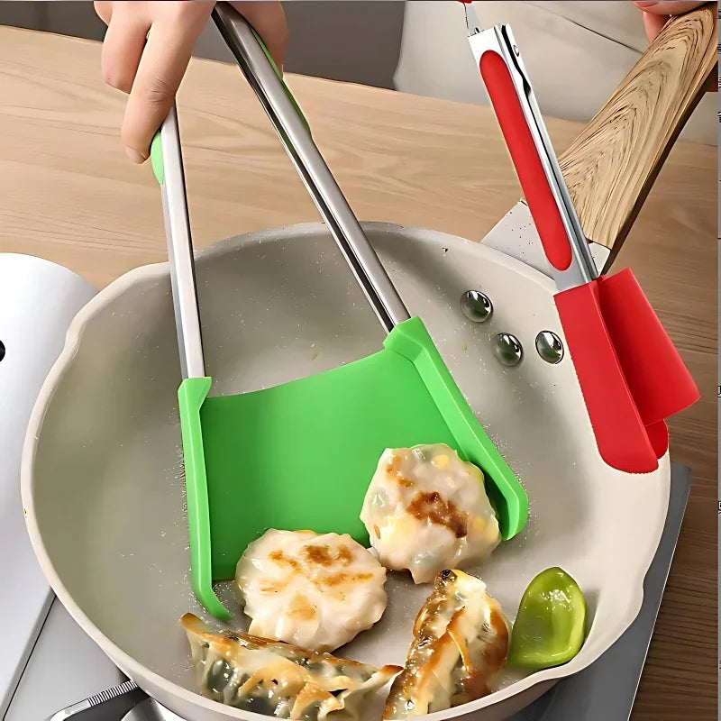 CulinaryElegance Supreme Grilling Tangen | 9-inch roestvrijstalen BBQ-tangen met een siliconen antisliphandvat voor moeiteloos serveren en een verfijnde grillstijl