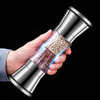 Macina spezie 2-in-1 SPICURA DuoMill | Dubbele roestvrijstalen molen voor zout en peper | Handmatig en Stijlvol