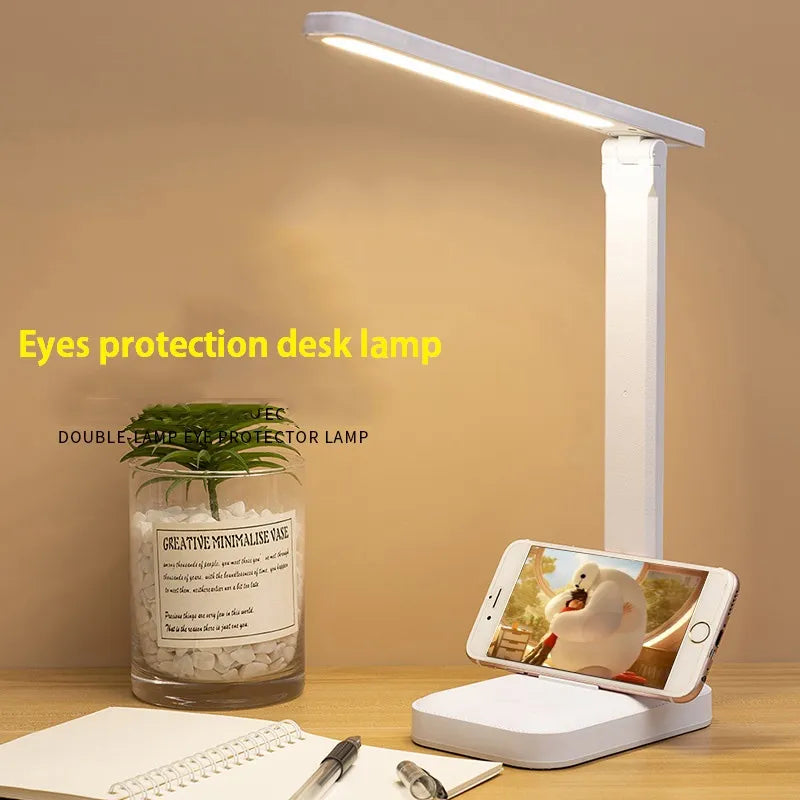 6000mAh oplaadbare LED bureaulamp USB 3 kleuren traploos dimbare bureaulamp Touch opvouwbaar oogbeschermend lees nachtlampje