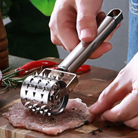 SteelTender Vleeshamer | RVS Vleesverzachter met Klopkop | Voor Steak, Schnitzel & Varkensvlees | 18 cm