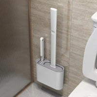 Toiletborstel HygieBrush DuoClean | 2-in-1 Siliconen WC-borstelset met wandhouder | Antibacterieel & ruimtebesparend