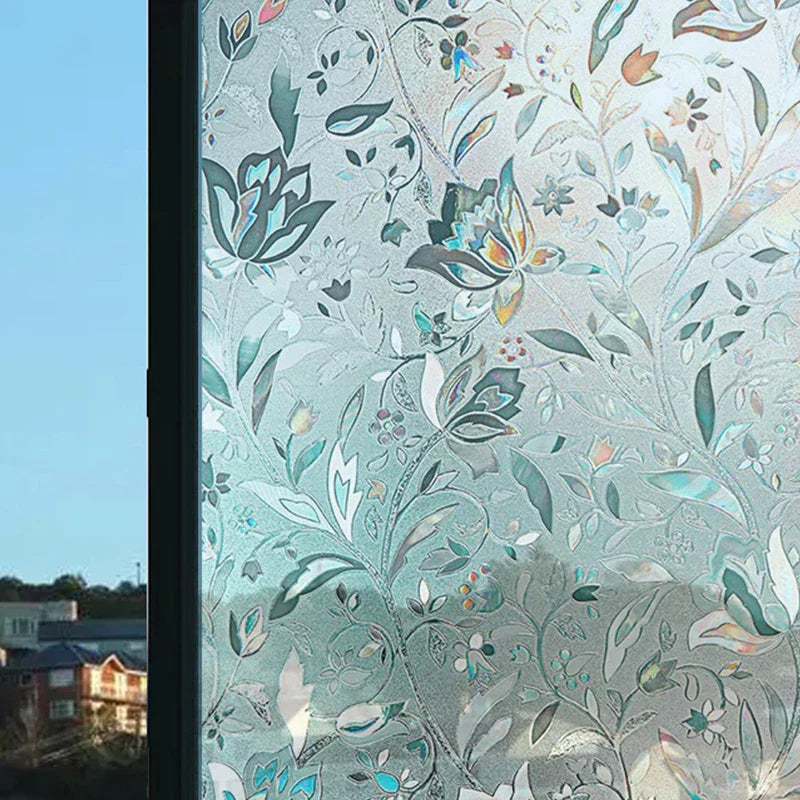 Skanto | 3D Glas-in-loodfolie - Decoratieve vinylstickers voor glazen ramen met statische hechting - Venster Glas-in-lood decor