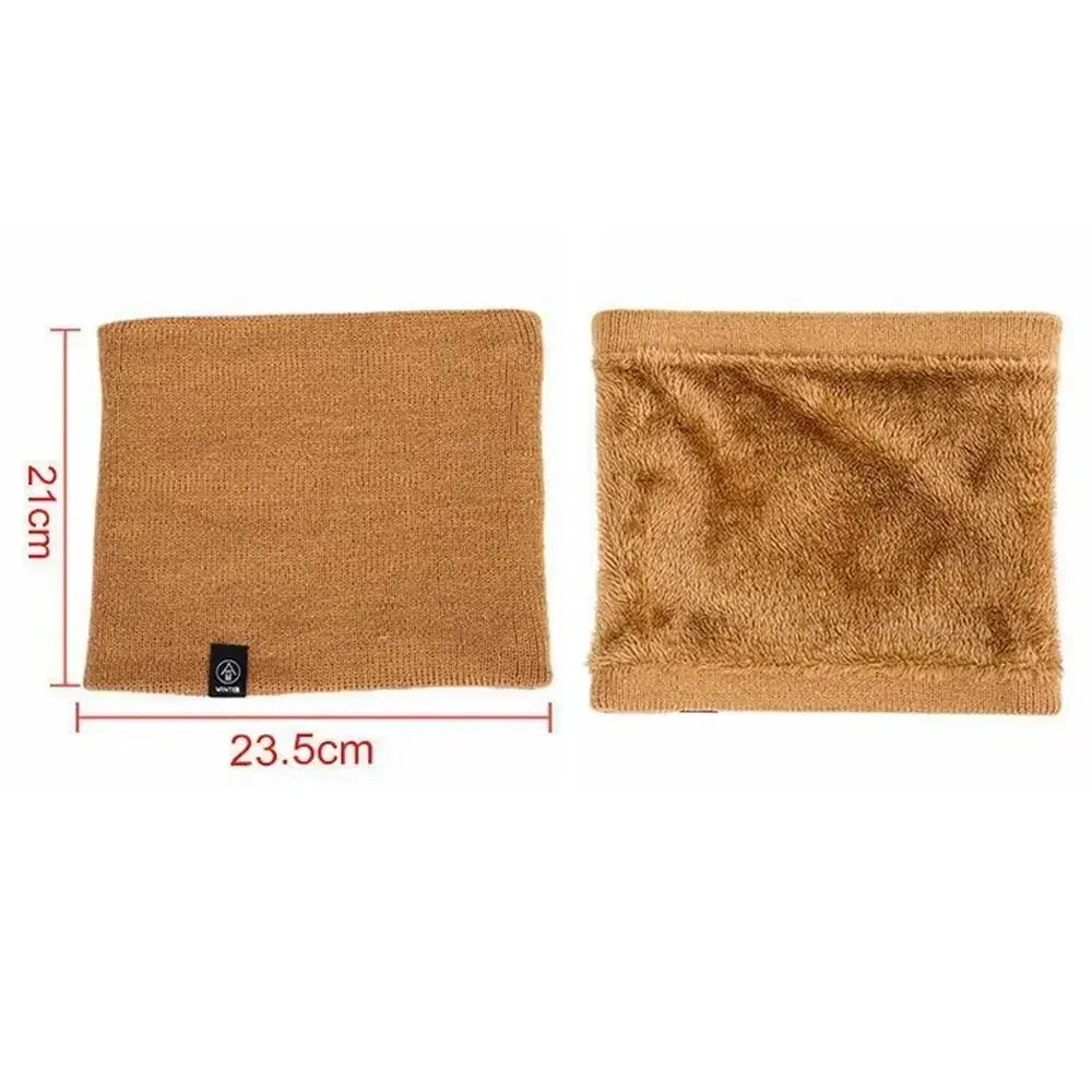 ThermoKnit Pro | Warme gebreide sjaal met fleecevoering | Winddicht & Ademend | Verstelbare multifunctionele nekbescherming voor dames & heren