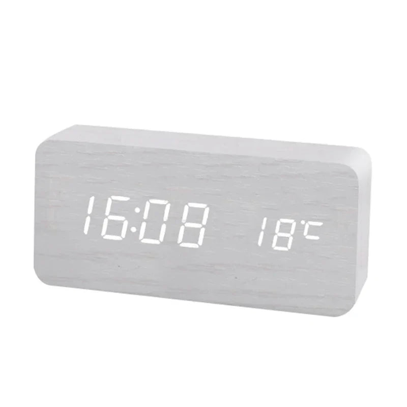 EcoTime Digitale Houten Wecker | LED-display | Modern Design | Stil | Milieuvriendelijk