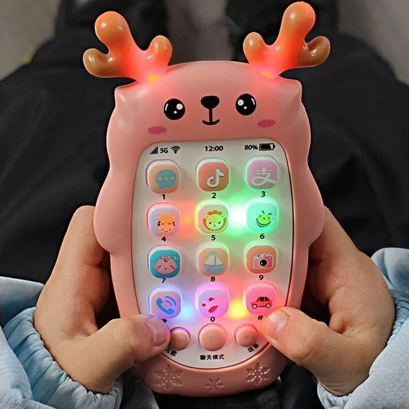 LuxeTots Bilingual Babytelefoon Speelgoed | Betrokken elektronische bijtring met muziek en stem voor vroege ontwikkeling en sensorisch leren