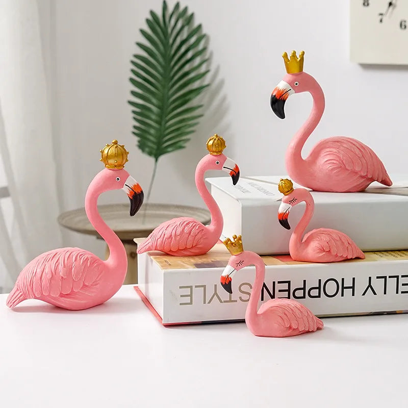 Flamingo-figuur van hars moderne decoratie