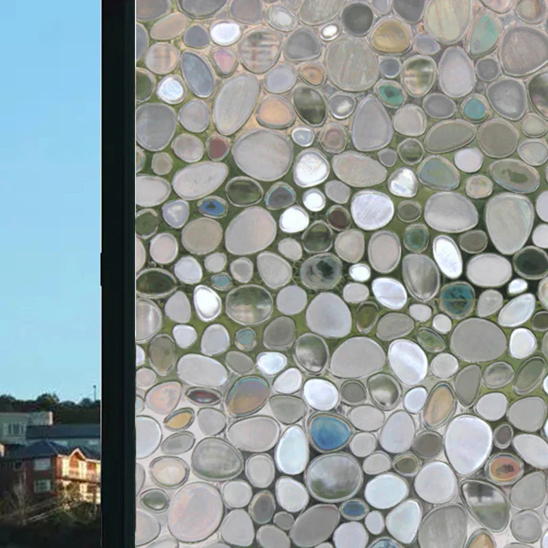 Skanto | 3D Glas-in-loodfolie - Decoratieve vinylstickers voor glazen ramen met statische hechting - Venster Glas-in-lood decor