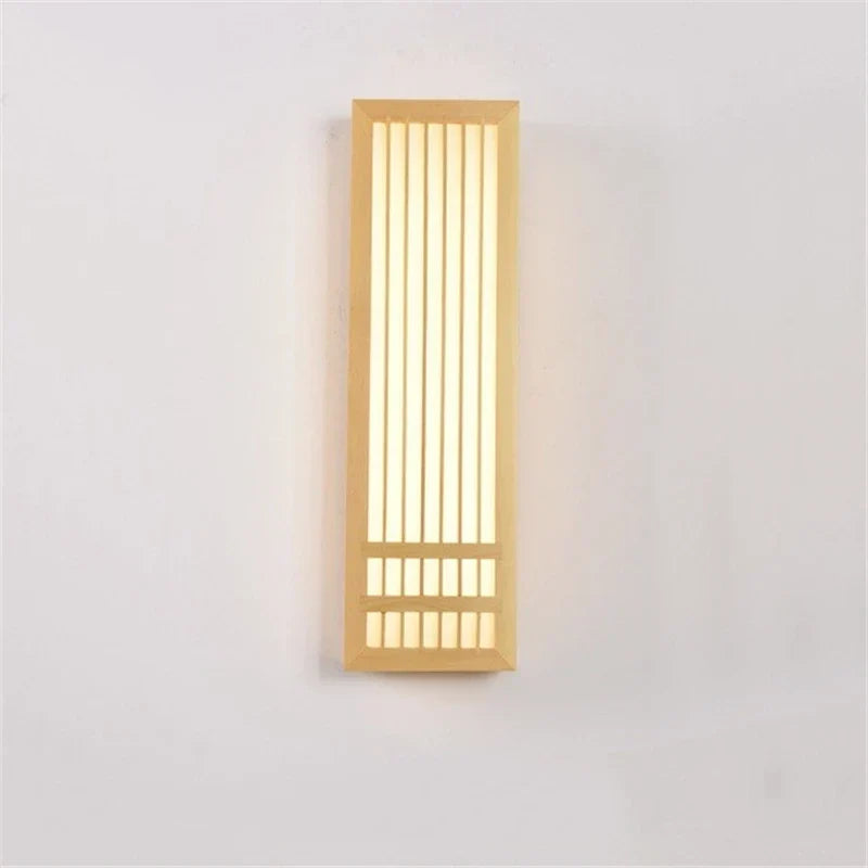 Japandi Houten Wandlamp LED Minimalistische Decoratieve Wandlamp